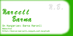 marcell barna business card
